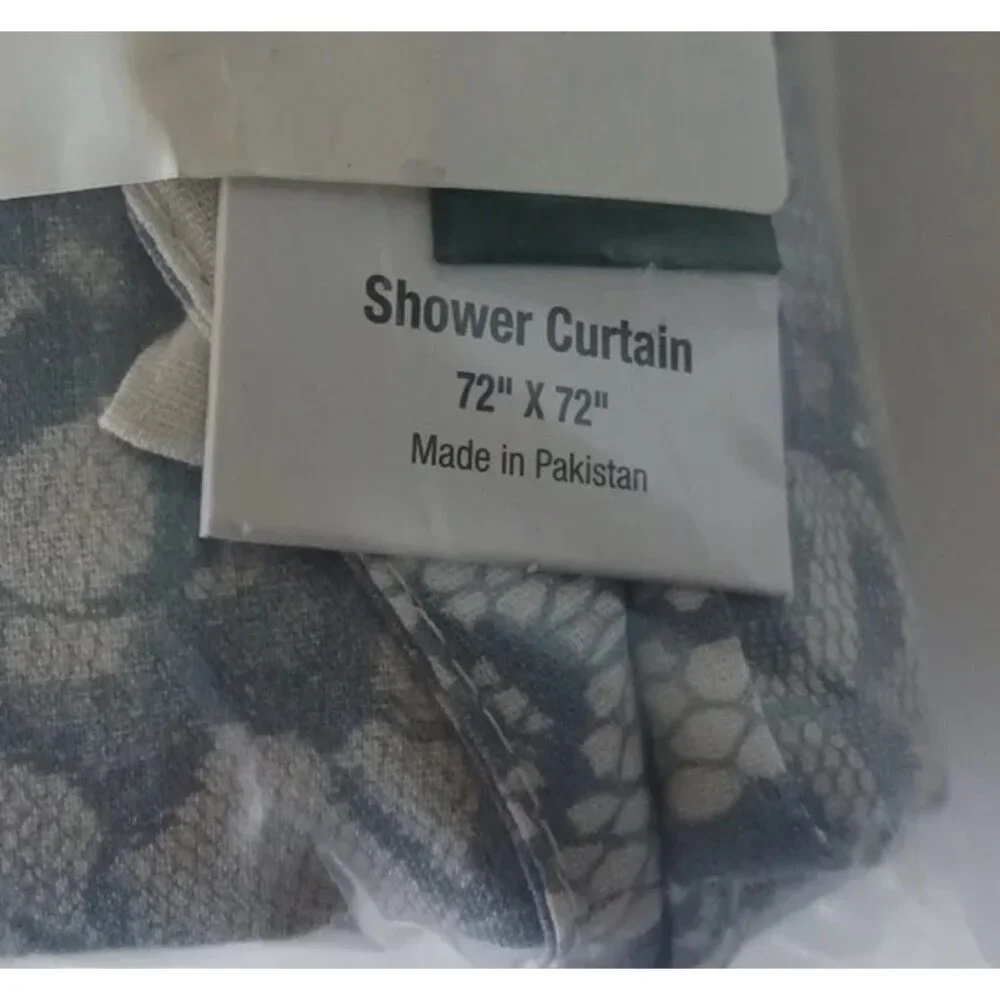 Urban Outfitters Torn Lacey Shower Curtain Blue Floral 72in x 72in